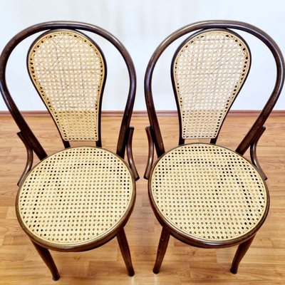 Mid-Century Bentwood Dining or Bistro Chairs, Italy, 1980s, Set of 4-PUG-2022924