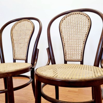 Mid-Century Bentwood Dining or Bistro Chairs, Italy, 1980s, Set of 4-PUG-2022924