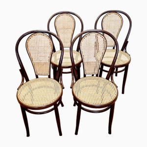 Mid-Century Bentwood Dining or Bistro Chairs, Italy, 1980s, Set of 4-PUG-2022924