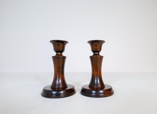 Mid-Century Birch Candlesticks by Carl Malmsten, Sweden, 1960s, Set of 4-UYK-1294003