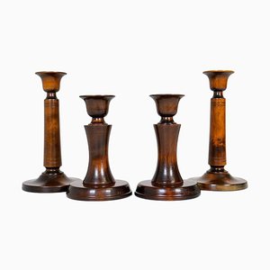 Mid-Century Birch Candlesticks by Carl Malmsten, Sweden, 1960s, Set of 4-UYK-1294003