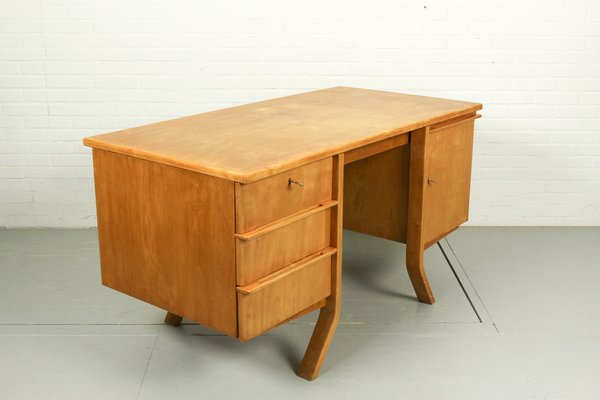 Mid-Century Birch EB04 Pastoe Desk by Cees Braakman, 1950s-ZA-1409196