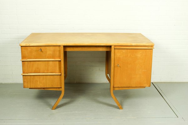 Mid-Century Birch EB04 Pastoe Desk by Cees Braakman, 1950s-ZA-1409196