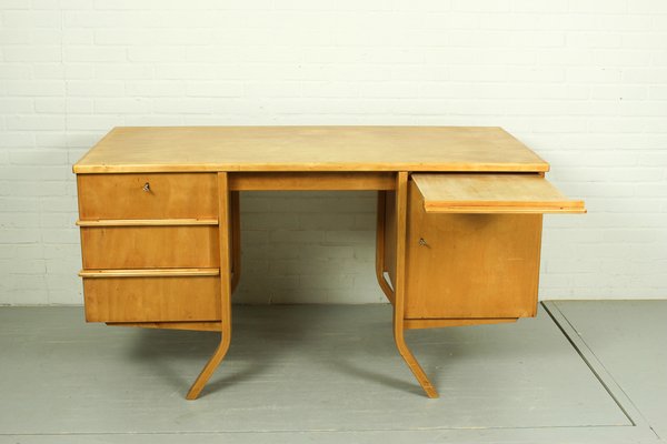 Mid-Century Birch EB04 Pastoe Desk by Cees Braakman, 1950s-ZA-1409196