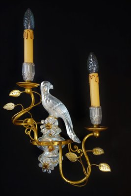 Mid-Century Bird Wall Lamps from Maison Bagues, Set of 2-FPY-827483