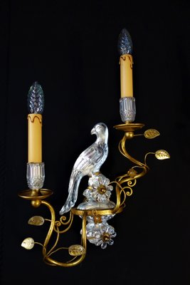 Mid-Century Bird Wall Lamps from Maison Bagues, Set of 2-FPY-827483