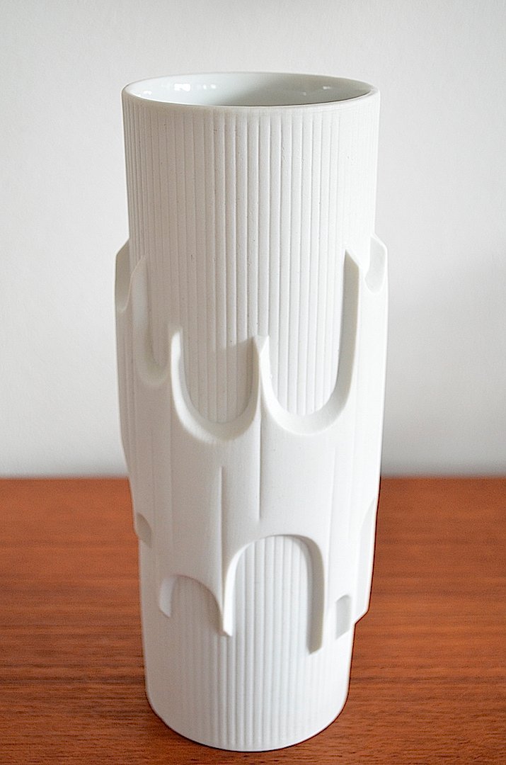 Mid-Century Biscuit Porcelain Floor Vase from Scherzer Porzellan Bavaria