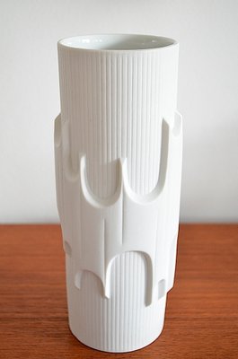 Mid-Century Biscuit Porcelain Floor Vase from Scherzer Porzellan Bavaria