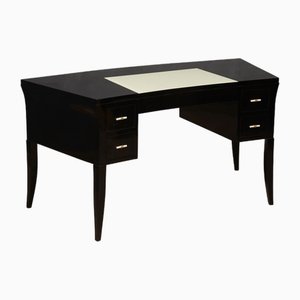 Mid-Century Black and Cream Glass Desk, 1970s-UH-1754609