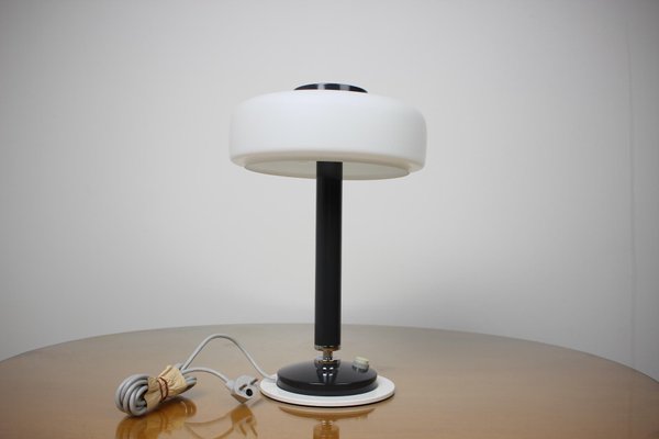 Mid-Century Black and White Table Lamp from Napako, 1960s-TZ-862454