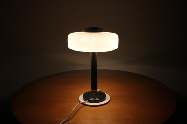 Mid-Century Black and White Table Lamp from Napako, 1960s-TZ-862454