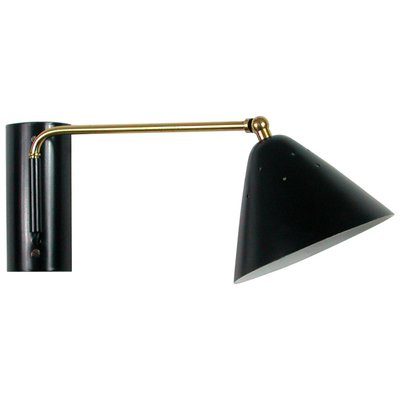 Mid-Century Black Articulating Wall Light from Stilux Milano, 1950s-OE-897793