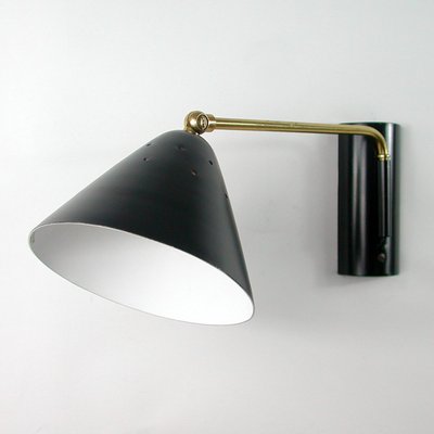 Mid-Century Black Articulating Wall Light from Stilux Milano, 1950s-OE-897793