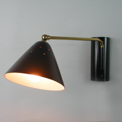 Mid-Century Black Articulating Wall Light from Stilux Milano, 1950s-OE-897793