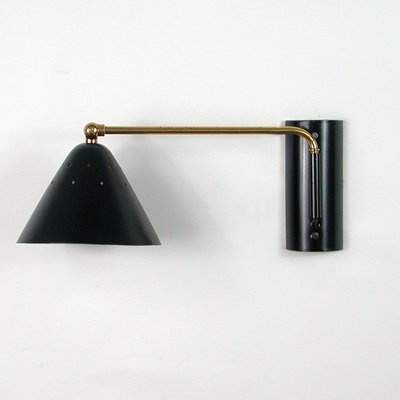 Mid-Century Black Articulating Wall Light from Stilux Milano, 1950s-OE-897793