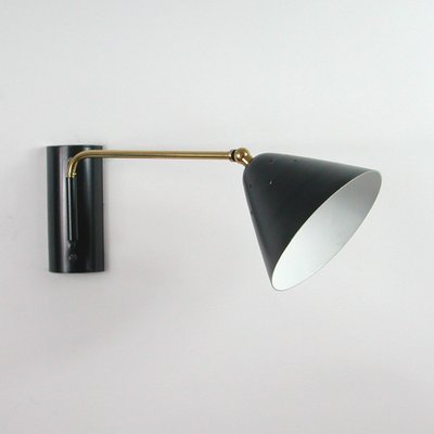 Mid-Century Black Articulating Wall Light from Stilux Milano, 1950s-OE-897793