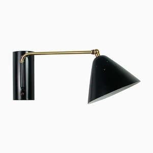 Mid-Century Black Articulating Wall Light from Stilux Milano, 1950s-OE-897793