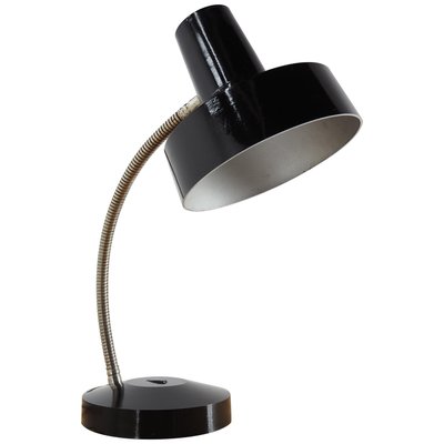 Mid-Century Black Bakelite Table Lamp, Czechoslovakia, 1960s-TZ-730256