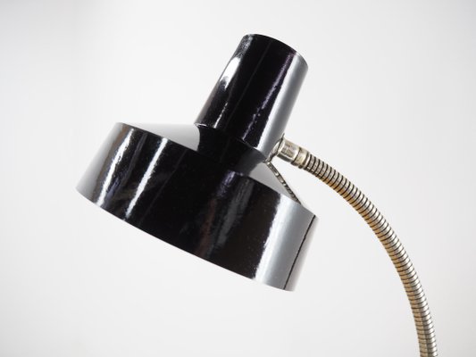 Mid-Century Black Bakelite Table Lamp, Czechoslovakia, 1960s-TZ-730256