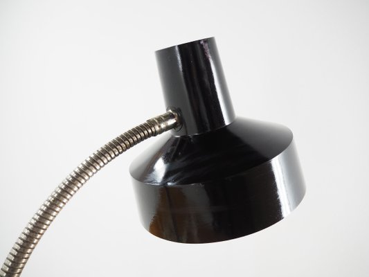 Mid-Century Black Bakelite Table Lamp, Czechoslovakia, 1960s-TZ-730256