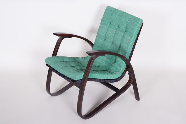 Mid-Century Black Beech Armchair by Jan Vaněk, 1940s-WHY-655856