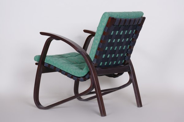 Mid-Century Black Beech Armchair by Jan Vaněk, 1940s-WHY-655856