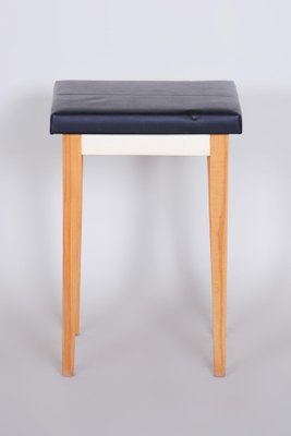 Mid-Century Black Beech Stool, 1950s-WHY-731033