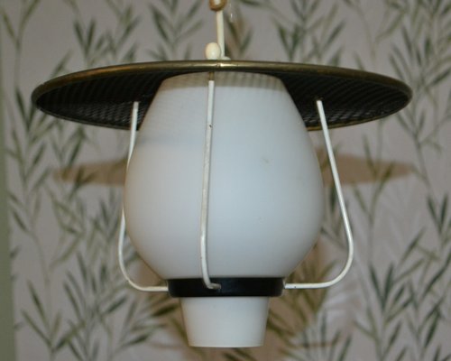 Mid-Century Black Ceiling Lamp, 1950s-AFE-605870