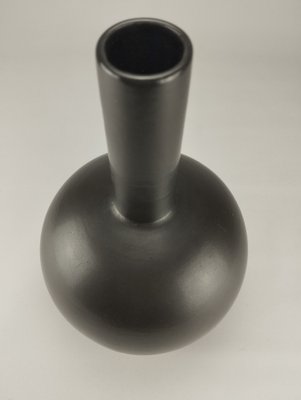 Mid-Century Black Geometric Vase by Kurt Tschörner for Ruscha, 1960s-SFQ-1811339