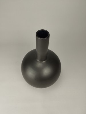 Mid-Century Black Geometric Vase by Kurt Tschörner for Ruscha, 1960s-SFQ-1811339