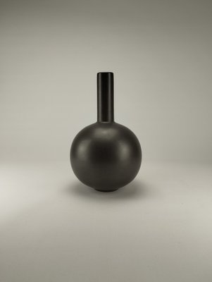 Mid-Century Black Geometric Vase by Kurt Tschörner for Ruscha, 1960s-SFQ-1811339