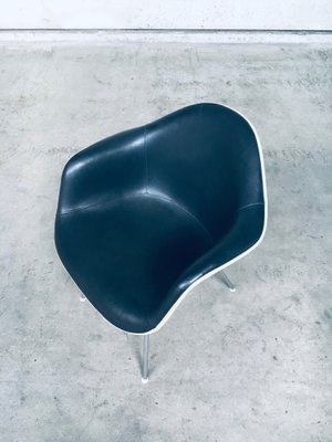 Mid-Century Black Leather Dax Armchair by Charles & Ray Eames for Herman Miller, 1960s-RQV-1290899