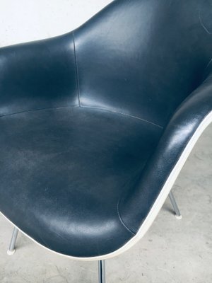 Mid-Century Black Leather Dax Armchair by Charles & Ray Eames for Herman Miller, 1960s-RQV-1290899