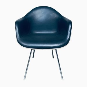 Mid-Century Black Leather Dax Armchair by Charles & Ray Eames for Herman Miller, 1960s-RQV-1290899