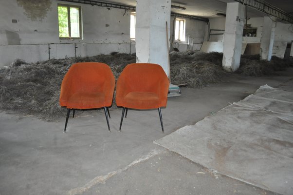 Mid-Century Black Metal Lounge Chairs from VEB Sitzmöbelwerke Waldheim, 1960s, Set of 2-OXJ-569142