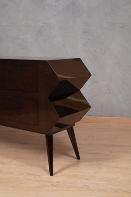 Mid-Century Black Shellac Chest of Drawers, 1970s-UH-1384336