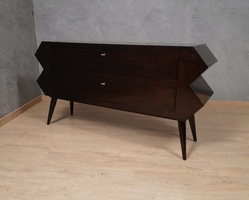 Mid-Century Black Shellac Chest of Drawers, 1970s-UH-1384336