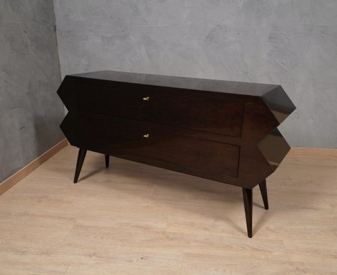 Mid-Century Black Shellac Chest of Drawers, 1970s-UH-1384336