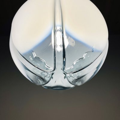 Mid-Century Blue and Grey Murano Pendant Lamp from Mazzega, Italy, 1970s-WQC-957615