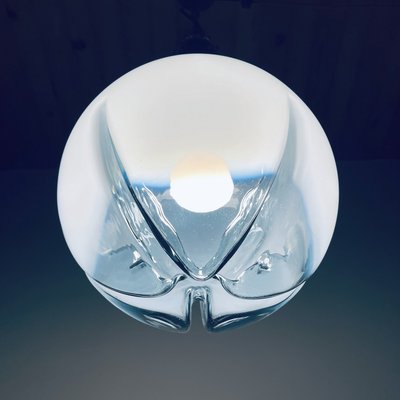 Mid-Century Blue and Grey Murano Pendant Lamp from Mazzega, Italy, 1970s-WQC-957615