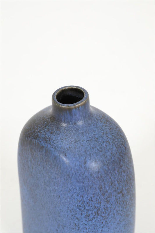 Mid-Century Blue Ceramic Vase attributed to Karin Björquist for Gustavsbjerg, 1960s