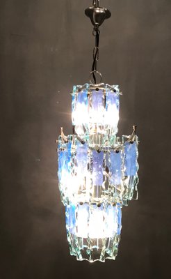 Mid-Century Blue Glass Ceiling Lamp, 1970s-JJC-669738