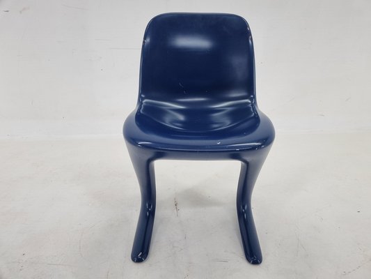 Mid-Century Blue Kangaroo Chair attributed to Ernst Moeckl, Germany, 1968-TZ-1796095