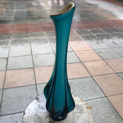 Mid-Century Blue Murano Glass Vase, 1970s-RJQ-592663