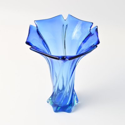 Mid-Century Blue Sommerso Murano Glass Vase, 1960s-IXK-1788424