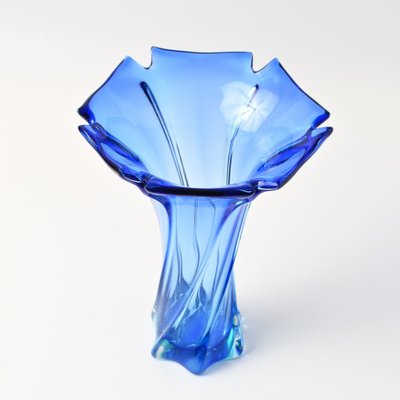 Mid-Century Blue Sommerso Murano Glass Vase, 1960s-IXK-1788424