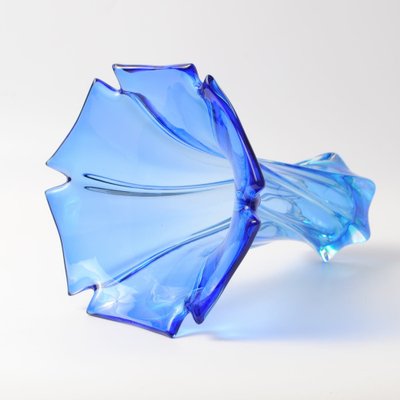 Mid-Century Blue Sommerso Murano Glass Vase, 1960s-IXK-1788424