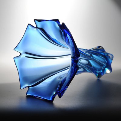 Mid-Century Blue Sommerso Murano Glass Vase, 1960s-IXK-1788424