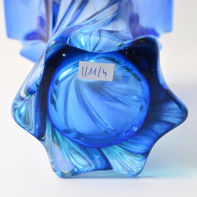 Mid-Century Blue Sommerso Murano Glass Vase, 1960s-IXK-1788424