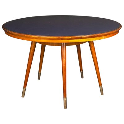 Mid-Century Blue Top Dining or Center Table-MBH-1031739